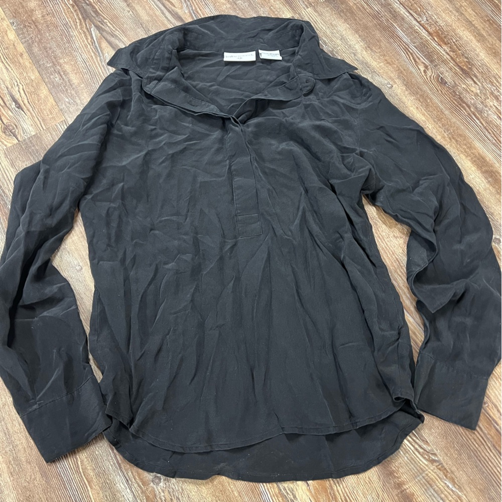 Black Vintage Kathy Ireland Silk Blouse